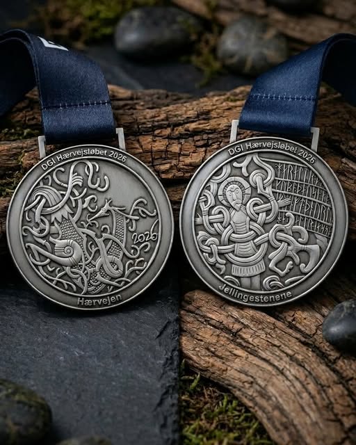 Årets medalje til Hærvejsløbet 2026.