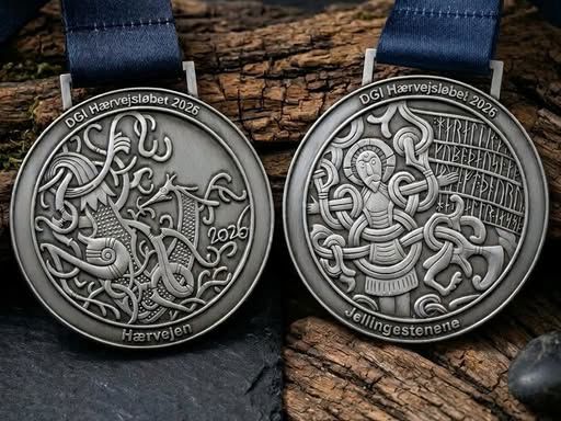 Årets medalje til Hærvejsløbet 2026.